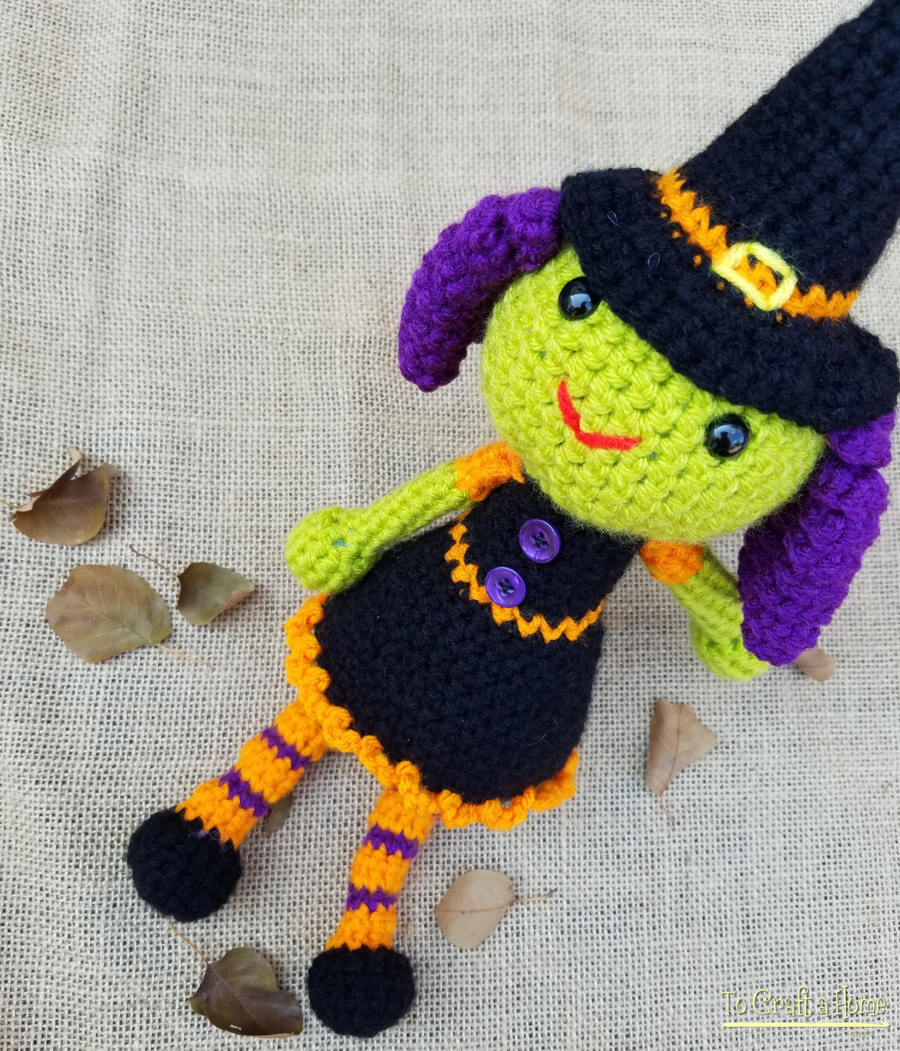 free crochet witch doll pattern